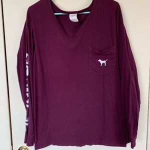 VS PINK v neck long sleeve tee and sweater